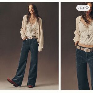 Anthropologie Pilcro Rylan High-Rise Flare Corduroys